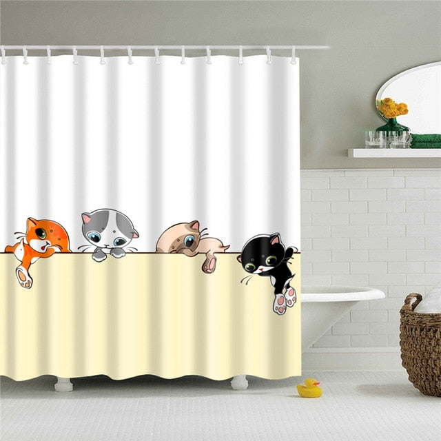 kitty cat shower curtain