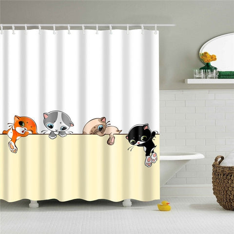 kitty cat shower curtain