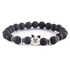 Cat Bead Bracelet - Lava Stone | The Cat Paradise