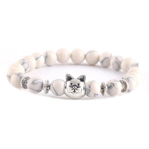 Cat Bead Bracelet - Marble | The Cat Paradise