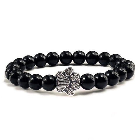 Cat bracelet - Bright black beads | The Cat Paradise