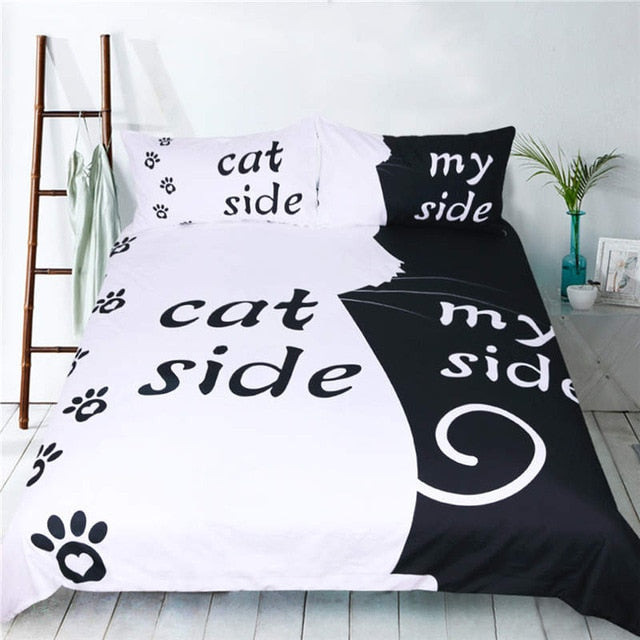 Cat side & my side - Cat bed sheets