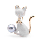 Cat Brooch <br> Sitting cat - The Cat Paradise