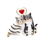 Cat Brooch <br> Couple of cats in love