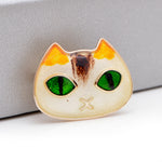 Cat Brooch <br> Green Eye Cat