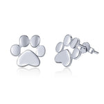 Silver Cat Earrings <br/> Cat Footprints - The Cat Paradise