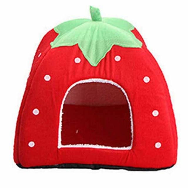 Cat Bed Cave <br/> Red Strawberry - The Cat Paradise