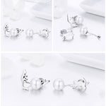 Silver Cat Earrings <br/> Playing Cat - The Cat Paradise