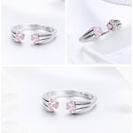 Silver cat ring <br/> Cat Footprints - The Cat Paradise