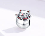 Silver Cat Charm <br> Happy Cat - The Cat Paradise