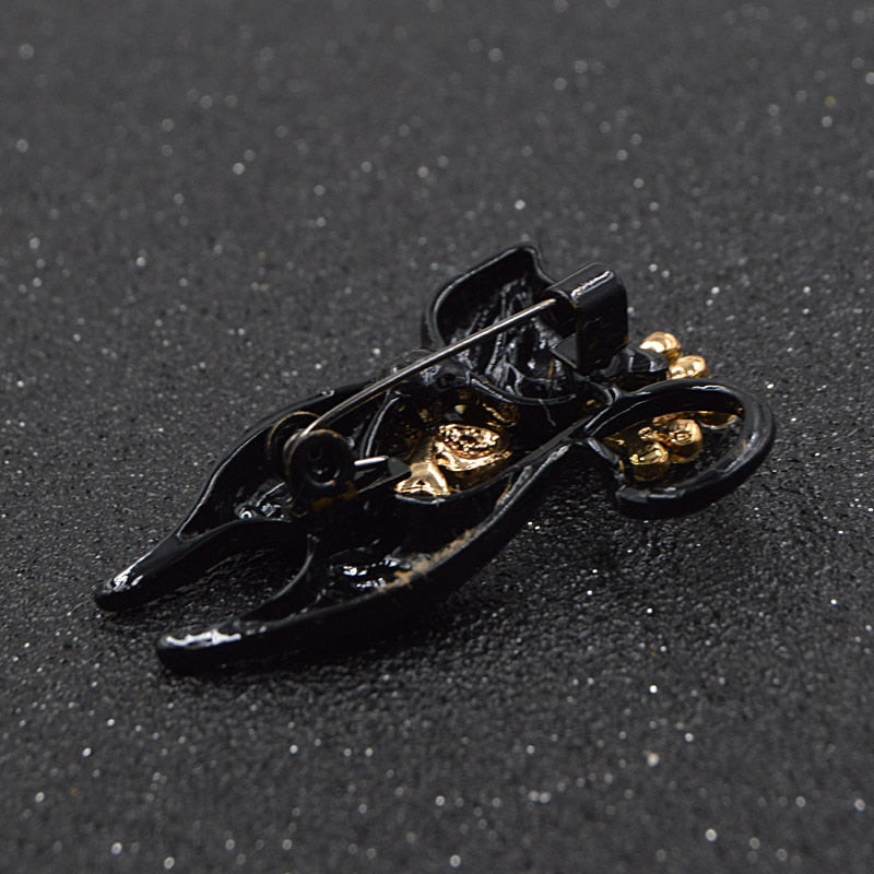 Cat Brooch <br> Royal Black Cat