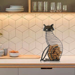 Cat Wine Cork Container <br> Metal Cat - The Cat Paradise