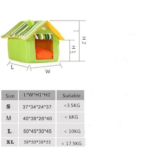 Cat Bed Cave <br/> Green House - The Cat Paradise