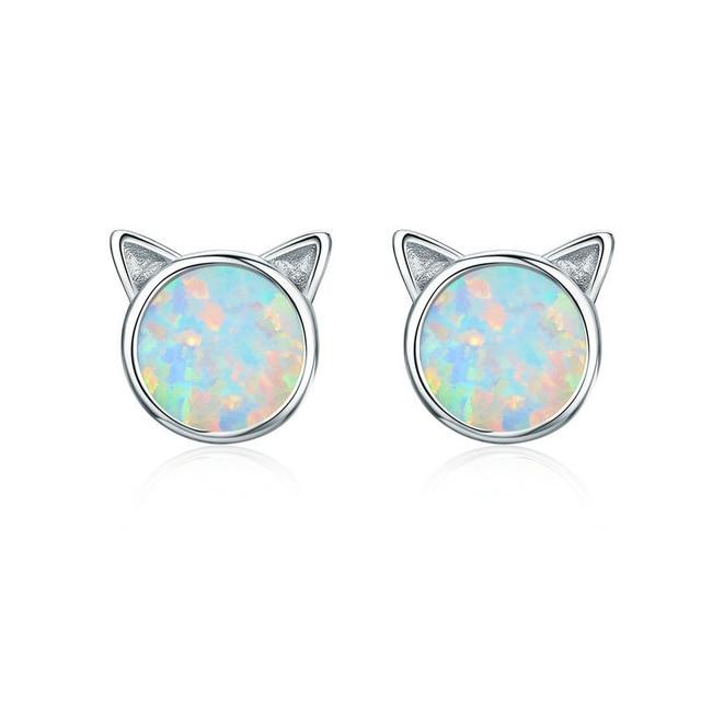 Silver Cat Earrings <br/> Cute Cat Ears - The Cat Paradise