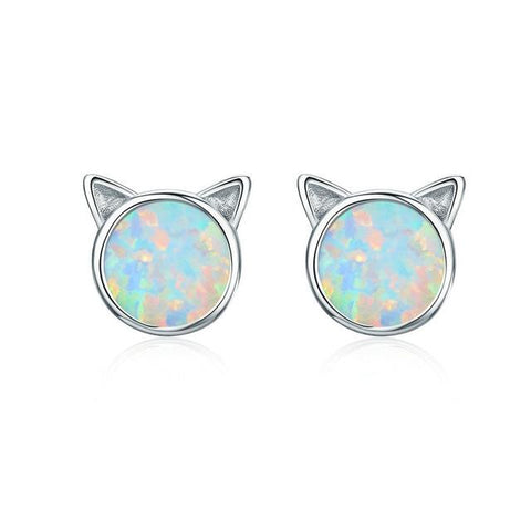 Silver Cat Earrings <br/> Cute Cat Ears - The Cat Paradise