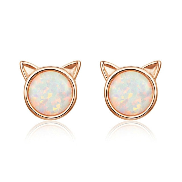 Silver Cat Earrings <br/> Cute Cat Ears - The Cat Paradise