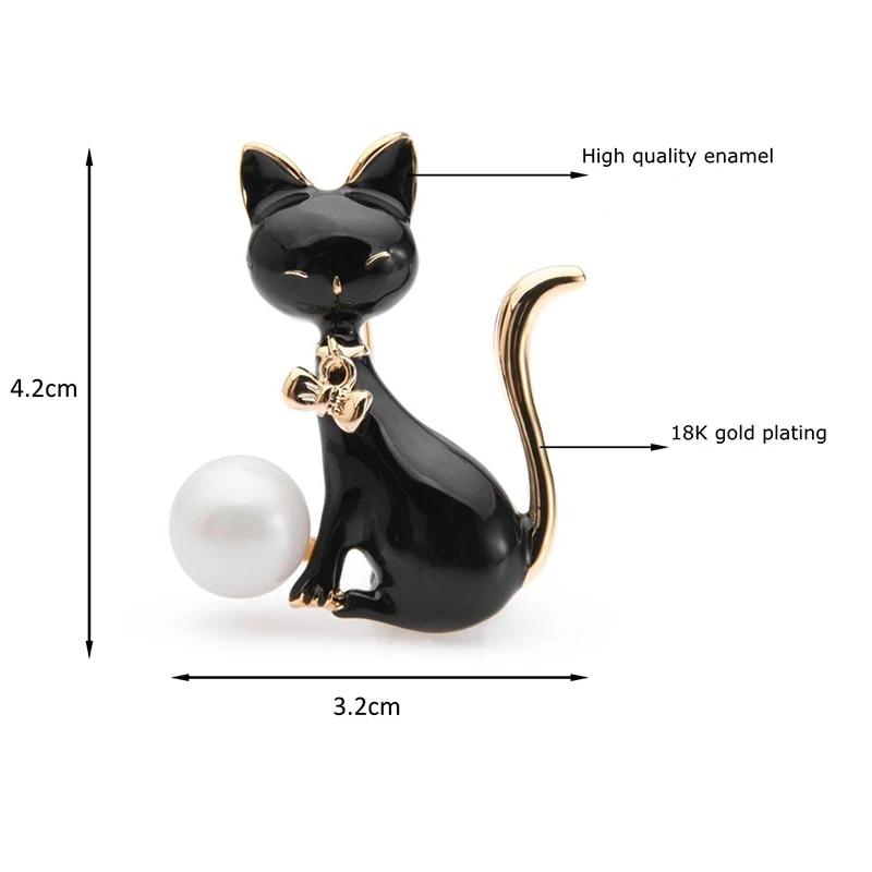 Cat Brooch <br> Sitting cat - The Cat Paradise