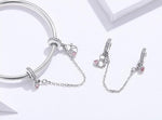 Silver Cat Charm <br> Cat Safety Chain - The Cat Paradise