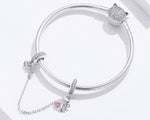 Silver Cat Charm <br> Cat Safety Chain - The Cat Paradise