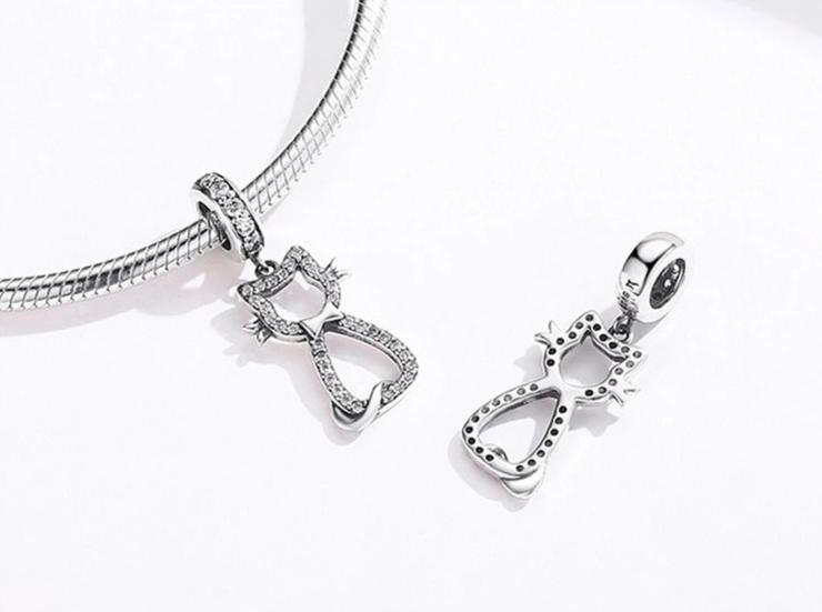 Silver Cat Charm <br> Cat Kitty Pendant - The Cat Paradise