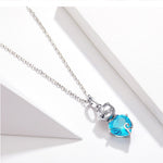 Cat Jewelry Set <br> Blue Heart Cat - The Cat Paradise