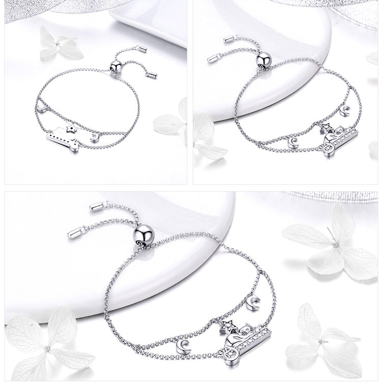 Silver Cat Bracelet <br/> Cat Moon - The Cat Paradise