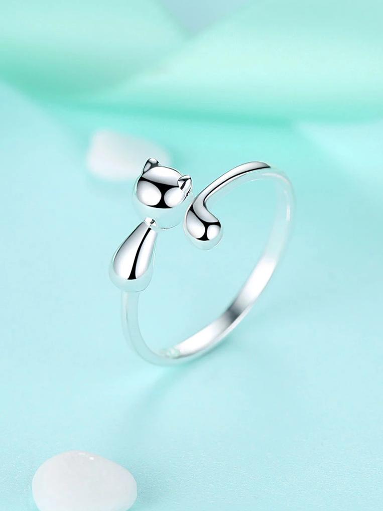 Silver Cat Ring <br/> Lovely Cat - The Cat Paradise