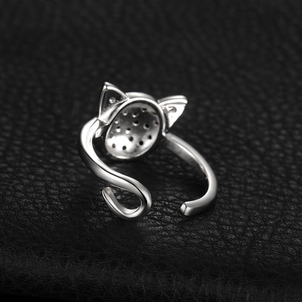 Silver Cat Ring <br> Black Face - The Cat Paradise