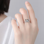 Silver Cat Ring <br> Cute Cat - The Cat Paradise