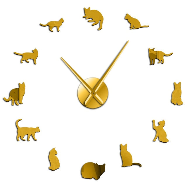 Cat Clock <br>  Silhouette Cats - The Cat Paradise