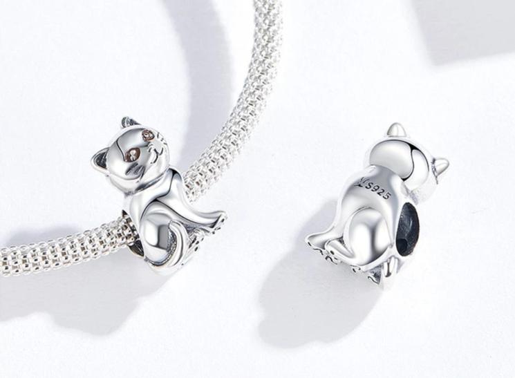 Silver Cat Charm <br/> Cute Kitten - The Cat Paradise