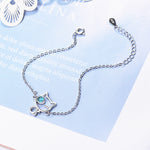 Silver Cat Bracelet <br> Cat with blue eye - The Cat Paradise