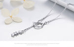 Silver Cat Necklace <br> Cat and Fish - The Cat Paradise