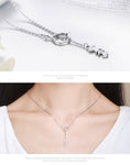 Silver Cat Necklace <br> Cat and Fish - The Cat Paradise