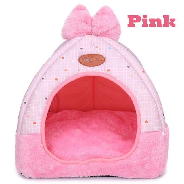 Cat Bed Cave <br/> Small Cat House Pink - The Cat Paradise