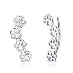 Silver Cat Earrings <br/> Cat footprints - The Cat Paradise