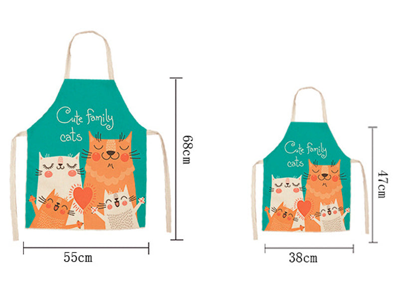 Cat Apron <br> White cat scratching a wall - The Cat Paradise