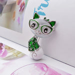 Cat Brooch <br> Opal Nerd Cat