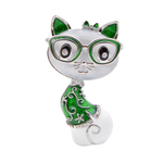 Cat Brooch <br> Opal Nerd Cat