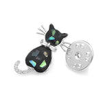 Cat Brooch <br> Green Crystal Cat - The Cat Paradise