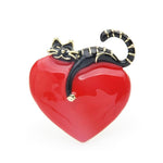 Cat Brooch - Cat on a heart