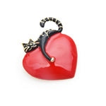 Cat Brooch <br> Cat on a heart