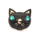 Cat Brooch - Black Cat Head - The Cat Paradise