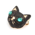 Cat Brooch <br> Black Cat Head