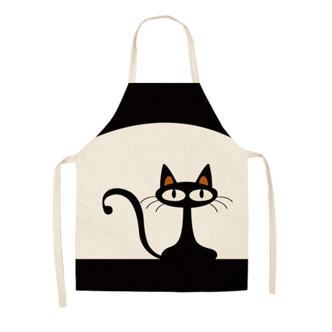 Cat Apron <br> Cartoon Black Cat - The Cat Paradise