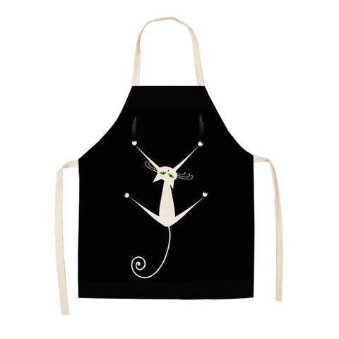 Cat Apron <br> White cat scratching a wall - The Cat Paradise