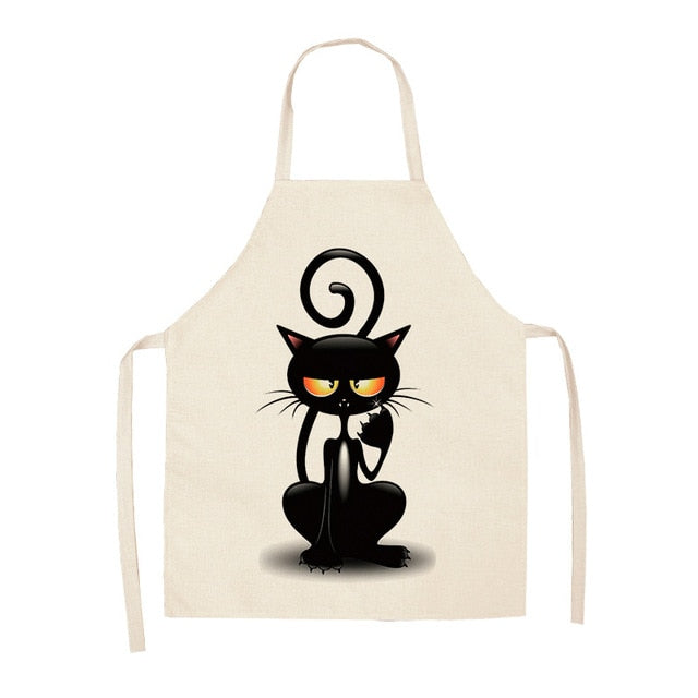 Cat Apron <br> Cartoon Black Cat - The Cat Paradise