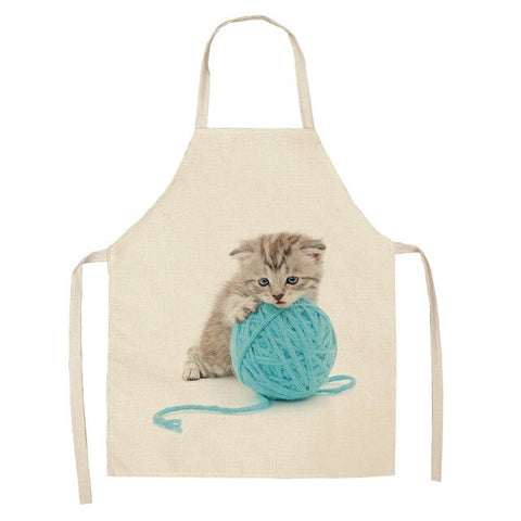 Cat Apron <br> Kitten on a ball of wool - The Cat Paradise