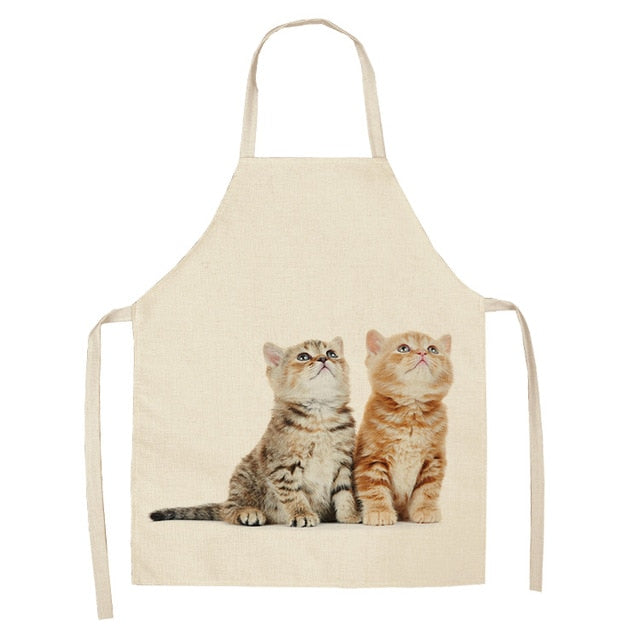 Cat Apron <br> 2 kittens looking up - The Cat Paradise