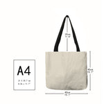 Cat Tote Bag - Painted grey cat - Dimension